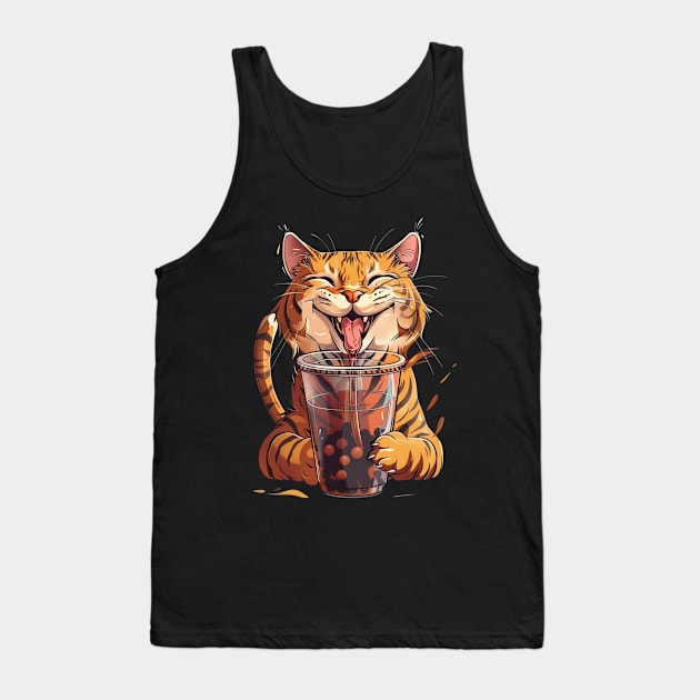 Cat's Boba Treats Tank Top by BilodeauBlue